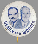 "DEWEY AND WARREN" 1948 LITHO JUGATE.