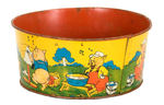 "THREE LITTLE PIGS" WASH TUB WITH WASHBOARD.