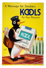 KOOL CIGARETTES CARDBOARD SIGN.