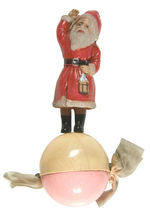 SANTA CLAUS CELLULOID CHRISTMAS ORNAMENT.