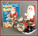 "BATTERY OPERATED HAPPY SANTA" IN BOX.