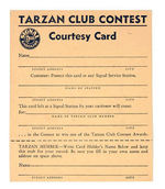 “SIGNAL TARZAN CLUB” CONTEST COURTESY CARD.