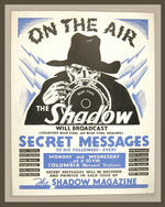 “THE SHADOW” CARDBOARD WINDOW SIGN