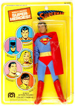 “WORLD’S GREATEST SUPER HEROES!  SUPERMAN CARDED MEGO ACTION FIGURE.