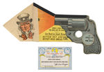 "BETSY ROSS LONE RANGER SAFETY CLUB" MEMBER MATERIAL AND POP GUN.