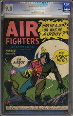 AIR FIGHTERS VOL. 2 #9, WINTER 1944. ROCKFORD PEDIGREE CGC 9.0