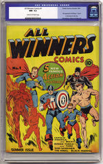 ALL WINNERS COMICS #1, SUMMER 1941. CGC 9.2