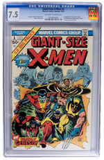 "GIANT-SIZE X-MEN" #1 SUMMER 1975 CGC 7.5 OFF-WHITE TO WHITE PAGES.