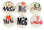 MC GOVERN INITIALS AND SYMBOLS GROUP OF SIX.