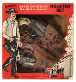 "GENE AUTRY" BOXED DOUBLE GUN AND HOLSTER SET.