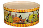 "MICKEY MOUSE" LARGE TIN LITHO DRUM.