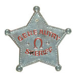 "GENE AUTRY ALL ELASTIC BOYS WESTERN BRACES" STORE CARD WITH BADGE.