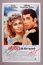 "GREASE" CAST-SIGNED MASTERPRINT REPRODUCTION POSTER.