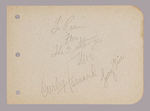 "THE THREE STOOGES" SIGNED ALBUM PAGE.