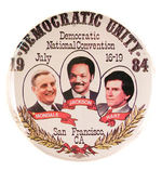 "DEMOCRATIC UNITY" 1984 CONVENTION TRIGATE.