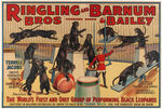 RINGLING BROS., BARNUM & BAILEY BLACK PANTHERS CIRCUS POSTER.
