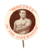 1918 MOVIE SERIAL "MACISTE" IN "THE LIBERATOR" BUTTON.