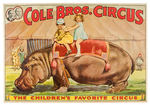 “COLE BROS. CIRCUS” POSTER.