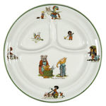 BABY’S PLATE WITH GOLLIWOGS BY SHENANGO CHINA FROM THE HAKE COLLECTION.