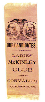 MC KINLEY HOBART "LADIES CLUB" JUGATE RIBBON.