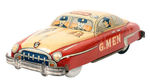 "G-MEN" TIN FRICTION POLICE CAR.