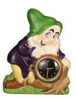 BASHFUL GERMAN CERAMIC CLOCK.