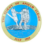 "THE FLIGHT OF APOLLO ELEVEN/JULY 1969" PAINTED PLASTER PLAQUE.