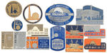 NEW YORK WORLD'S FAIR 1939-1940 UNUSED STICKER & FILE CARD LOT, MANY WITH TRYLON & PERISPHERE.