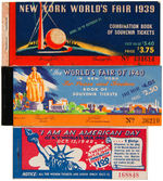 NEW YORK WORLD'S FAIR 1939-1940 TICKET BOOKS/TICKETS.