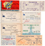 NEW YORK WORLD'S FAIR 1939-1940 TICKET BOOKS/TICKETS.