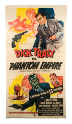 "DICK TRACY VS. PHANTOM EMPIRE" 3-SHEET POSTER.