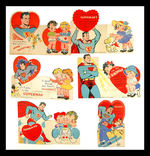 SUPERMAN 1940 VALENTINE PAPER CARD LOT