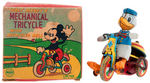 DONALD DUCK LINE MAR BOXED WINDUP TRICYCLE.