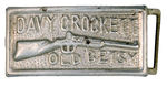 "DAVY CROCKETT" EMBOSSED STEEL BELT BUCKLE.