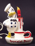 "DONALD DUCK" FIGURAL NIGHT LIGHT BY LEEDS CHINA CO.