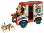 “ELSIE’S DAIRY” WOOD FISHER-PRICE PULL TOY TRUCK.