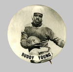 "BUDDY YOUNG" FOOTBALL BUTTON.