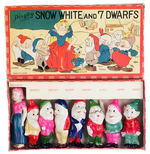 "SNOW WHITE AND THE SEVEN DWARFS" BOXED CELLULOID FIGURE SET.