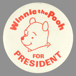 DISNEY/SEARS 1965 "WINNIE THE POOH FOR PRESIDENT" LARGE LITHO TAB.