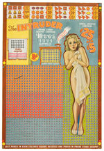 “THE INTRUDER” LARGE AND IMPRESSIVE PIN-UP PUNCHBOARD.