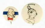 BRINGING UP FATHER JIGGS AND "MAGGIE" BUTTONS FROM HAKE COLLECTION & CPB.