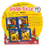 "WALT DISNEY'S CHARACTERS AS SNAP-EEZE BY MARX" STORE DISPLAY.