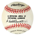 MUHAMMAD ALI SIGNED NATIONAL LEAGUE BASEBALL.