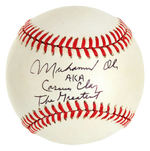 MUHAMMAD ALI SIGNED NATIONAL LEAGUE BASEBALL.