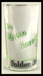 “THE GREEN HORNET/KATO AND BLACK BEAUTY” DAIRY GLASS.