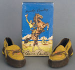 "GENE AUTRY COWBOY FOOTWEAR" BOXED SUEDE MOCCASINS.