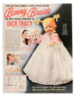 DICK TRACY'S "BONNIE BRAIDS" DOLL PROMOTIONAL MATERIAL.