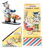 "ANIMAL BARBER SHOP" BOXED WINDUP.