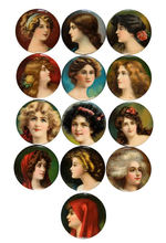 PRETTY LADY TOBACCO BUTTON LOT.