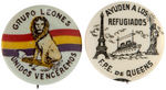 SPANISH CIVIL WAR PAIR OF SCARCE BUTTONS.